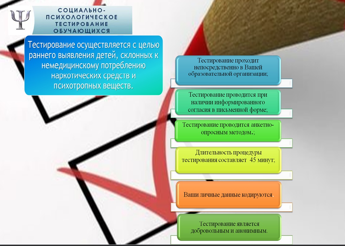 Ежегодное социально-психологическое тестирование по единой методике (СПТ).